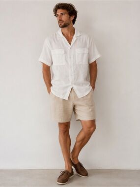 Bonobos tencel linen blend coastal summer vacation button shirt sz medium